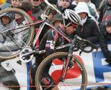 Page giving chase after double flatting. Koksijde Elite Men World Cup 11/28/2009 ?Bart Hazen