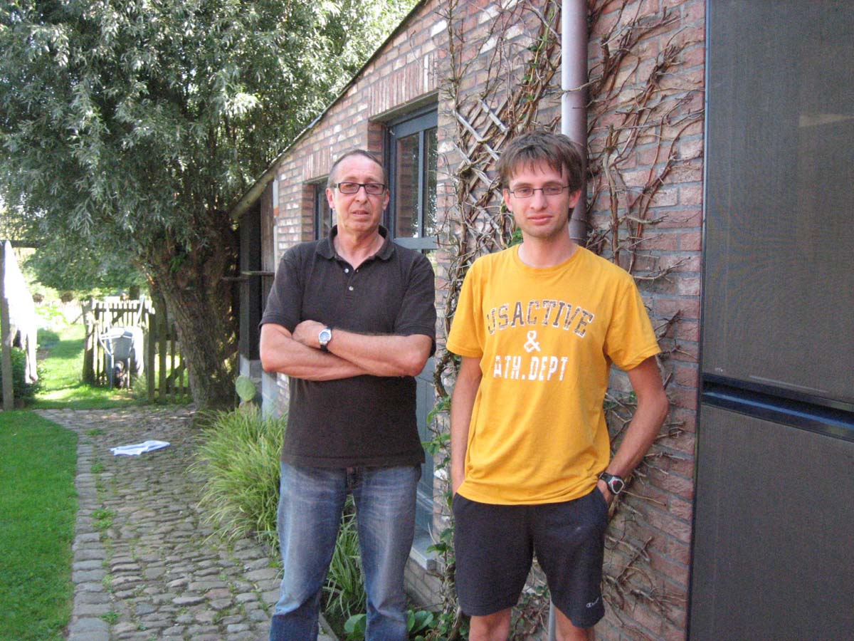  Simon and his dad Luc Simon at their home. by Christine Vardaros