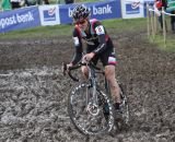 Gabriella Durrin making her way through the mud. © Bart Hazen