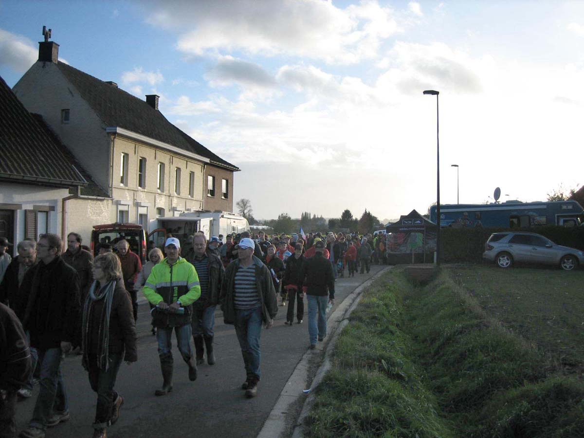 The crowd filters in by the thousands to watch Koppenbergcross. by Christine Vardaros