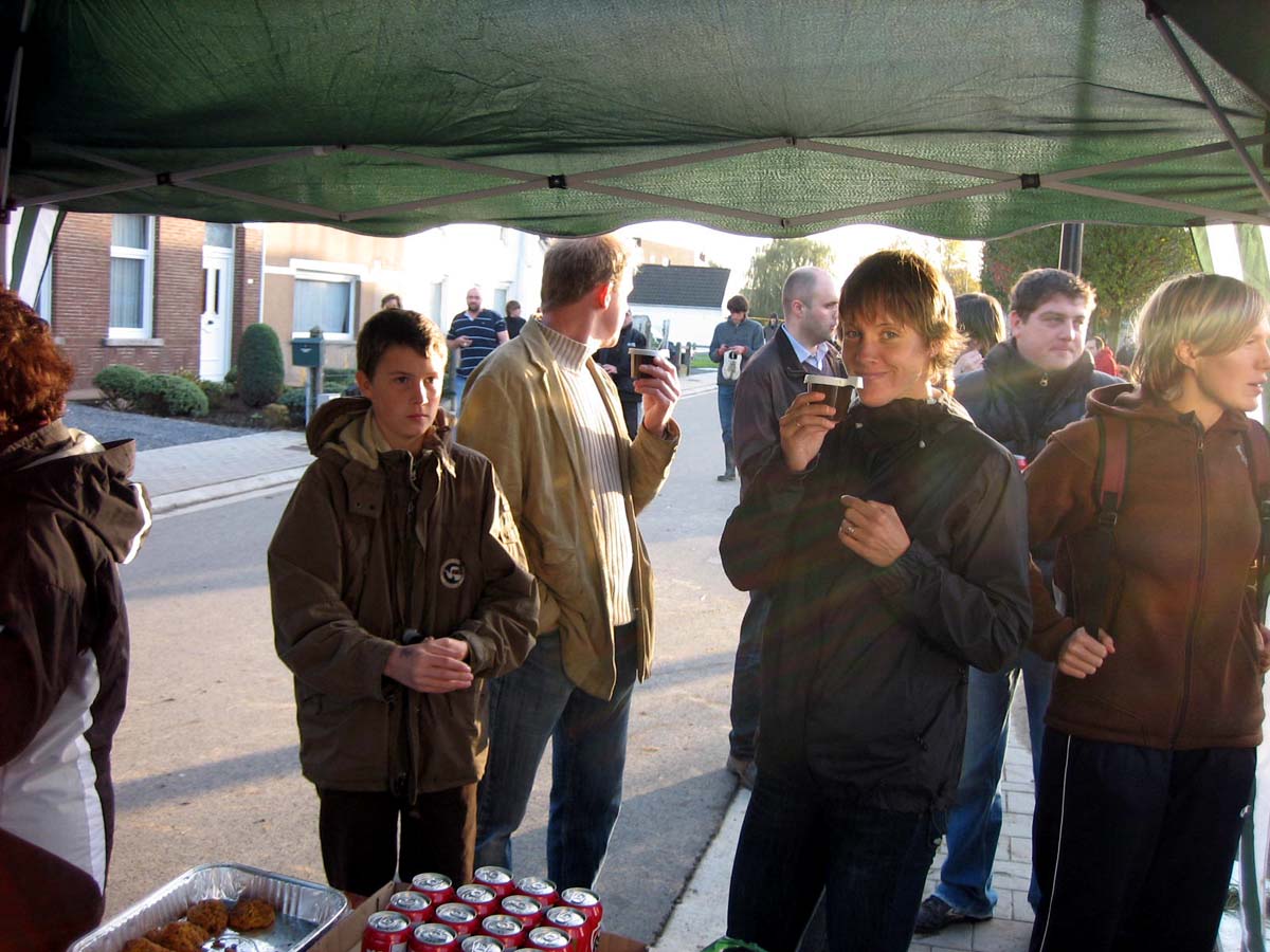 Jonathan Page's post-race party. by Christine Vardaros