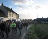 The crowd filters in by the thousands to watch Koppenbergcross. by Christine Vardaros