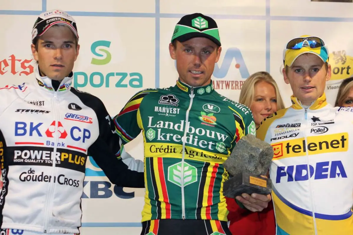 Albert (l), Nys and Pauwels on the podium. © Bart Hazen