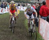 Stybar and Vantornout push through the mud © Bart Hazen