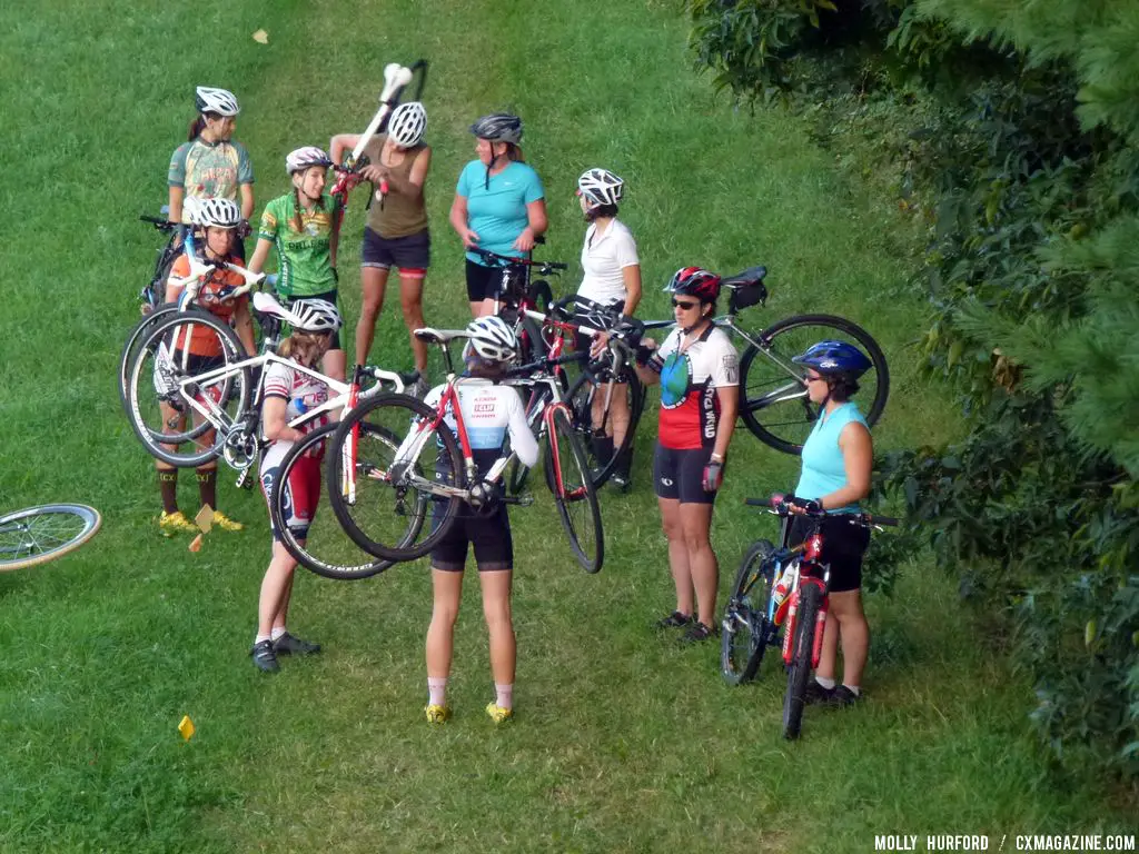 Ladies got a chance to practice their skills in a fun, casual environment at the first women\'s cyclocross clinic.