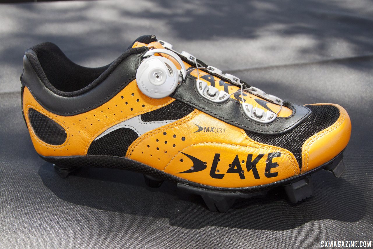 Lake Cycling\'s MX331 cyclocross shoe, in Dutch Orange, coming this 2013 season. © Cyclocross Magazine