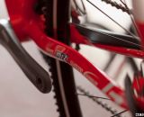 Sharp edges of the chainstays are designed to shed mud. LaPierre Cross Carbon. © Cyclocross Magazine
