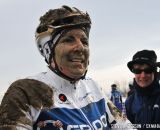 The muddiest rider, Sandy Mercurio, in the Masters Women 45-49 and 50-54 45-49 and 50-54 at the 2014 National Cyclocross Championships. © Steve Anderson