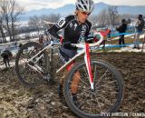 in the Masters Women 45-49 and 50-54 Karen Hogan leading in 45-49 and 50-54 at the 2014 National Cyclocross Championships. © Steve Anderson