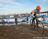 in the Masters Women 45-49 and 50-54 Trombley putting pressure on the field in the 45-49 and 50-54 at the 2014 National Cyclocross Championships. © Steve Anderson