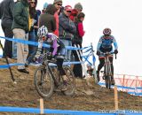 in the Masters Women 45-49 and 50-54 Orgeldinger on the off-camber in the 45-49 and 50-54 at the 2014 National Cyclocross Championships. © Steve Anderson