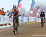 in the Masters Women 45-49 and 50-54 Abel in for second in the 45-49 and 50-54 at the 2014 National Cyclocross Championships. © Steve Anderson