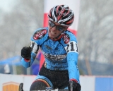Trombley celebrating at the 45-49 and 50-54 at the 2014 National Cyclocross Championships. © Steve Anderson