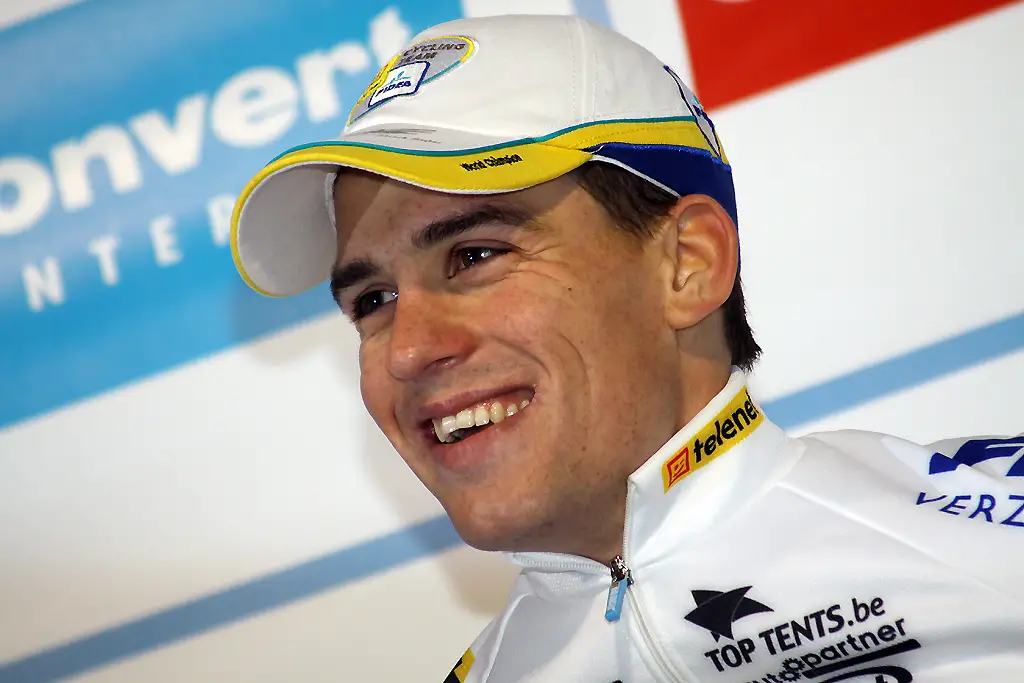 A happy Zdenek Stybar with his third place © Bart Hazen 