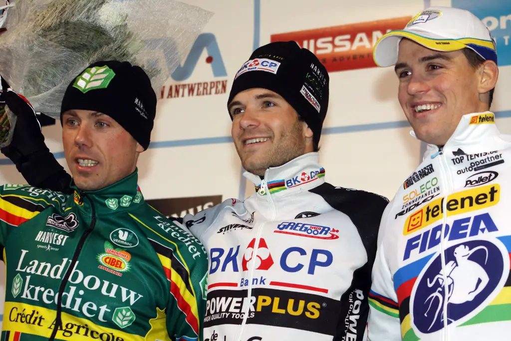 The podium: Nys - Albert - Stybar © Bart Hazen 