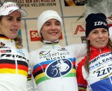 The women&#039;s podium: Hanka Kupfernagel - Marianne Vos - Daphny van den Brand © Bart Hazen 