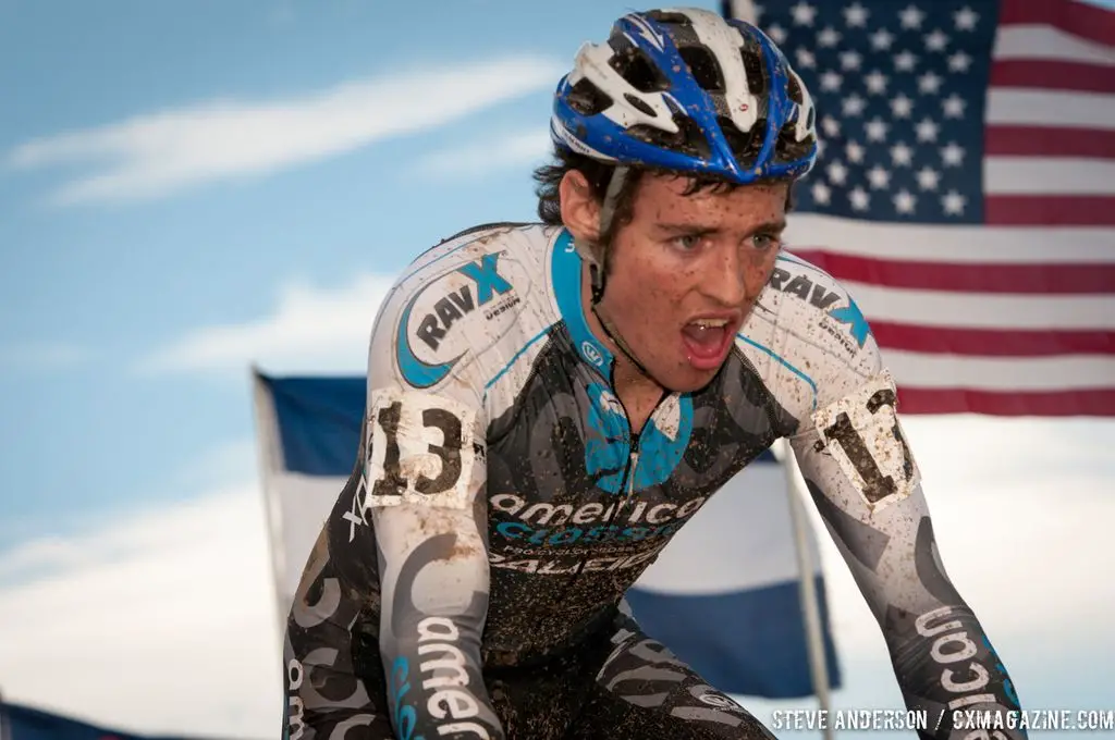 Lewis Gaffney in U23 2014 Cyclocross National Championships. © Steve Anderson