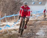 Owen off the front in U23 2014 Cyclocross National Championships. © Steve Anderson