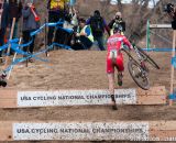 Owen up the steps in U23 2014 Cyclocross National Championships. © Steve Anderson
