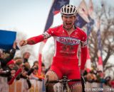 Owen with the win in U23 2014 Cyclocross National Championships. © Steve Anderson