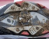 The cleat does collect mud but didn't prevent clip-ins. Look S-Trck mtb / cyclocross pedal reviewed. © Cyclocross Magazine