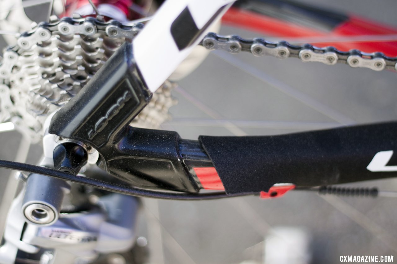Look protected the carbon X-85 dropouts and chainstays from cyclocross abuse. ©Cyclocross Magazine