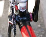 The large downtube is probably the most oversized of the tubeset on the X-85. ©Cyclocross Magazine