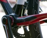 Look uses a Standard 68mm English thread bottom bracket shell on the X-85. ©Cyclocross Magazine