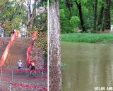 The hills of the Louisville USGP cyclocross course are almost completely submerged. © Mary and Nolan Boyd