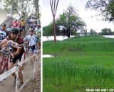 The hills of the Louisville USGP cyclocross course are almost completely submerged. © Mary and Nolan Boyd