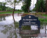 This Eva Bandman sign looks more fit for a marina than a cyclocross course. © Mary and Nolan Boyd