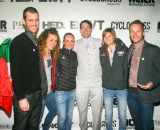 Italian women's team with the party promoters at the Louisville 2013 Foam Party. © William Huston