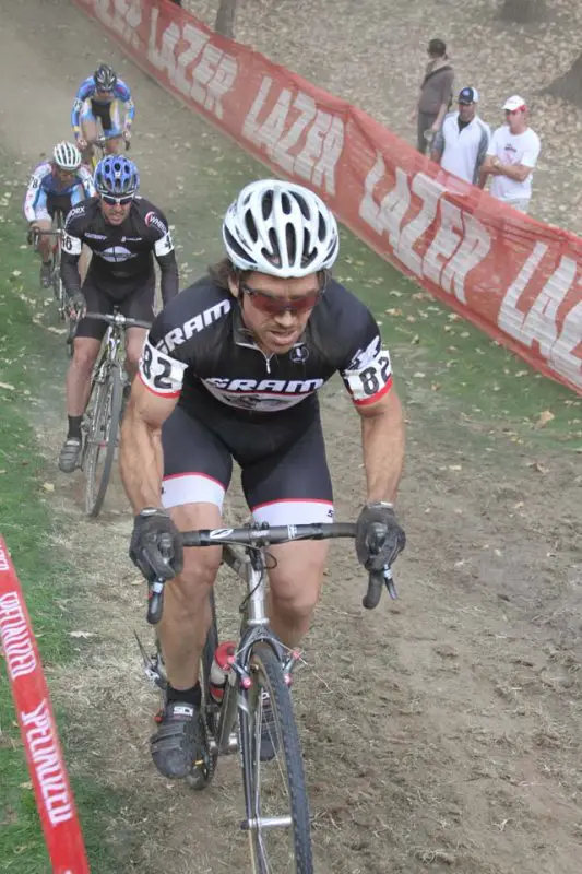 Scott McLaughlin leading riders up the third climb in the hill section © Amy Dykema