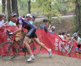 Tim Johnson chasing Trebon up a climb mid-race © Amy Dykema