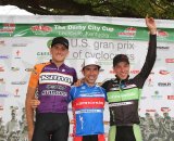 Trebon, Johnson and Powers on the podium for Day 1 © Amy Dykema