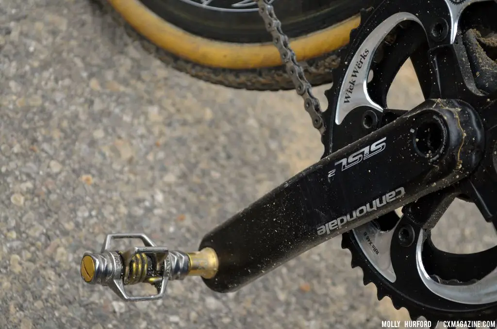 Crank Bros Eggbeater 11 pedals on Mackenzie Woodring\'s Barry Roubaix-winning Foundry Auger. © Cyclocross Magazine