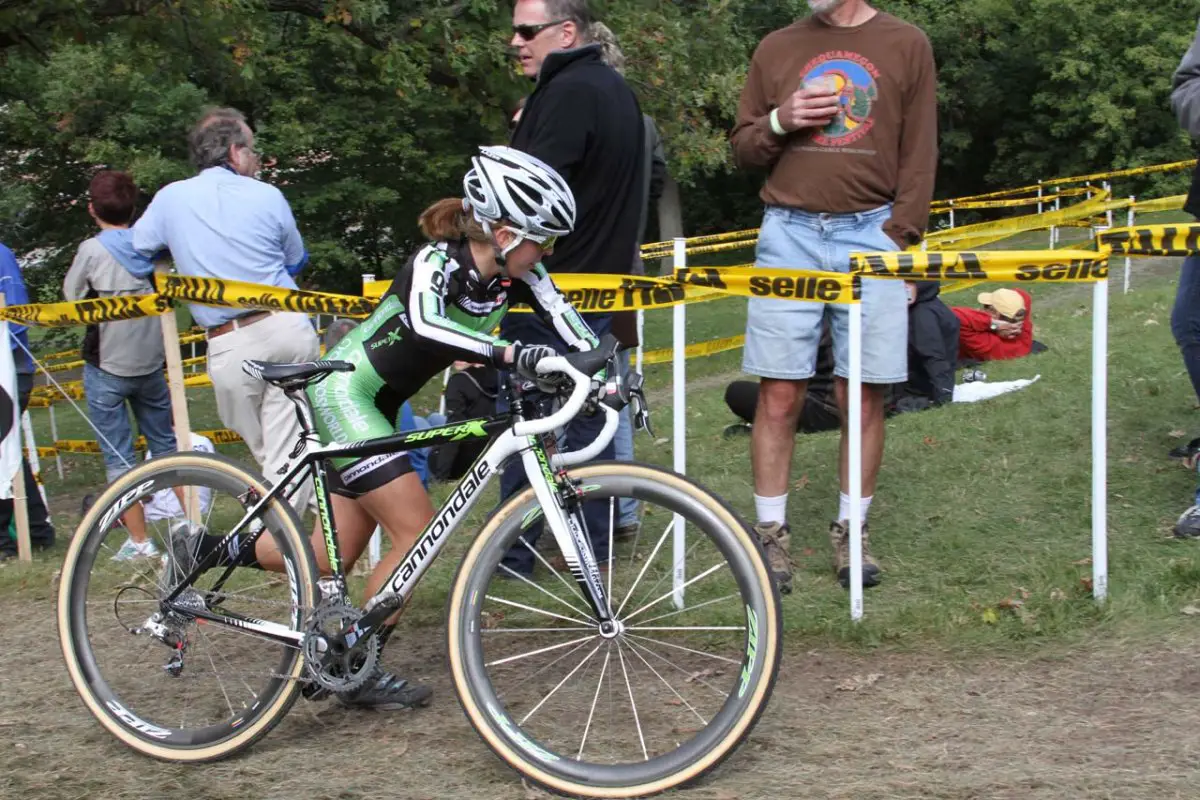 Antonneau representing her new Cannondale-Cyclocrossworld.com colors © Amy Dykema