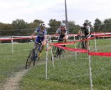   Georgia Gould was in the lead on the first lap, followed by Sue Butler © Amy Dykema