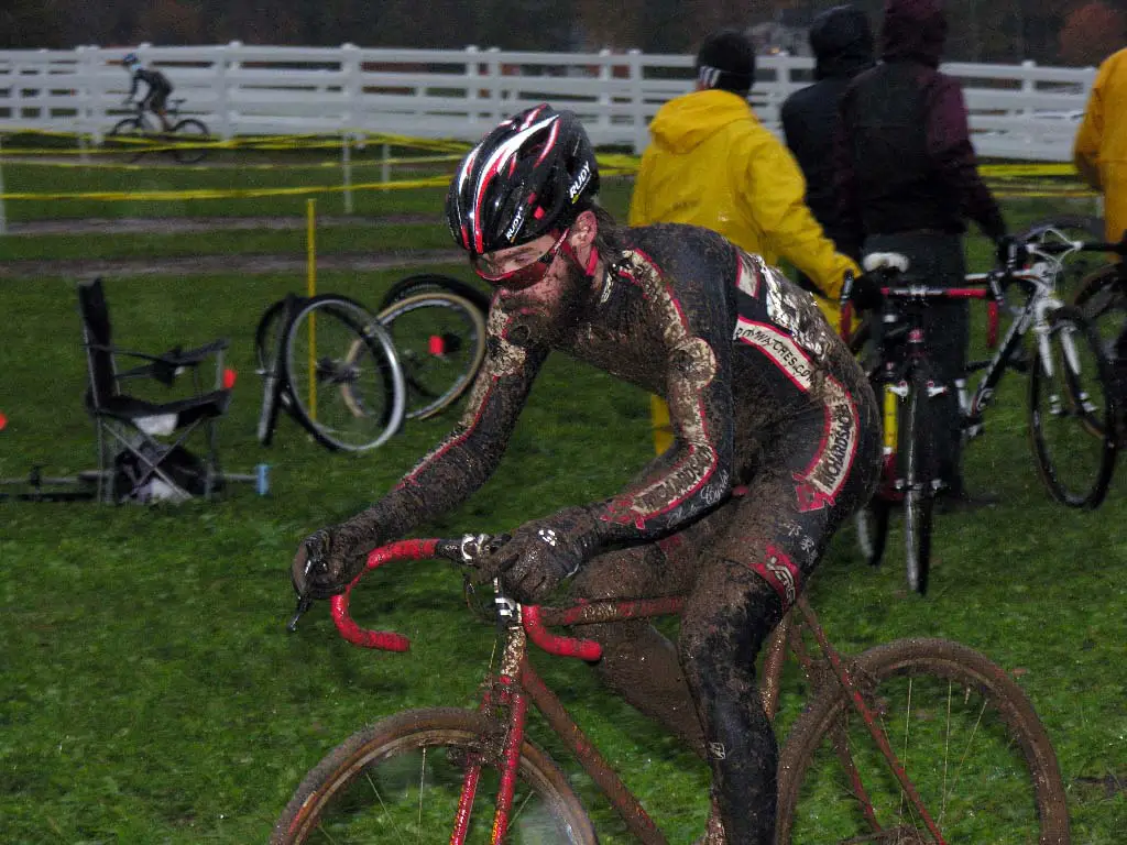 Timmerman plows thru the mud faster than anyone. ? Paul Weiss