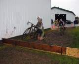 Moreen Bruno Roy on the barn barrier. ? Paul Weiss