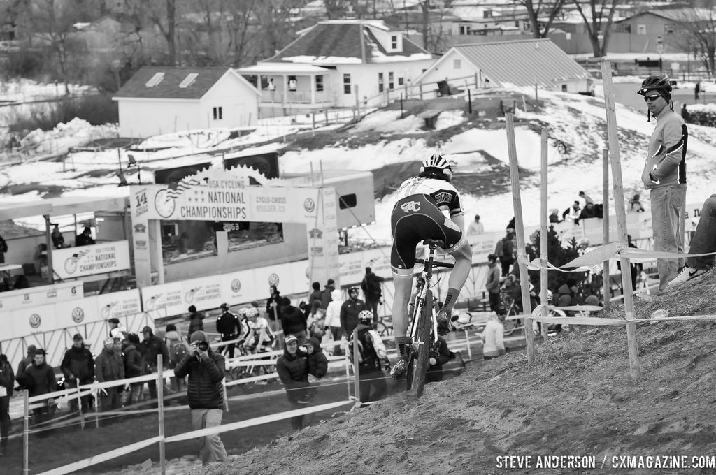 Brevard in the first ever Collegiate Relay at the 2014 National Cyclocross Championships. © Steve Anderson