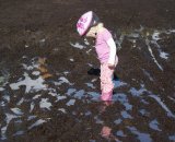 Riders of all sizes pondered the depth of the mud today © Kenton Berg