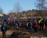 The crowds lined every inch of the course