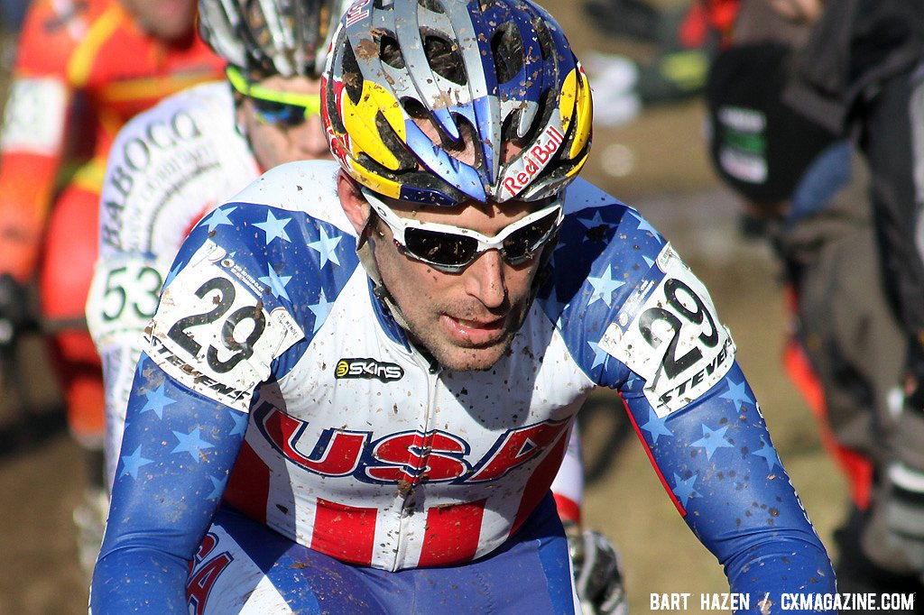 Tim Johnson was riding top 20 before a crash at the finish line