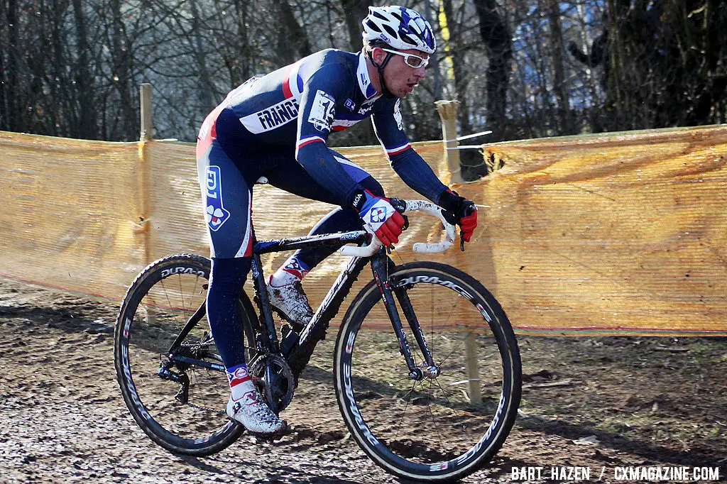 Francis Mourey blasted through the field on the last lap to fini