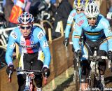 Zdenek Stybar leads the break followed by the Belgian team