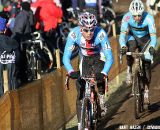 Stybar leading Nys as the two separate from the field.