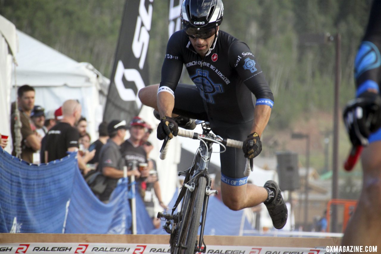 Ali Goulet rocking the aero helmet. 2012 Raleigh Midsummer Night Cyclocross Race. @Cyclocross Magazine