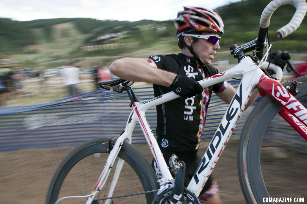 Skratch Labs jersey means good hydration for this racer. 2012 Raleigh Midsummer Night Cyclocross Race. @Cyclocross Magazine