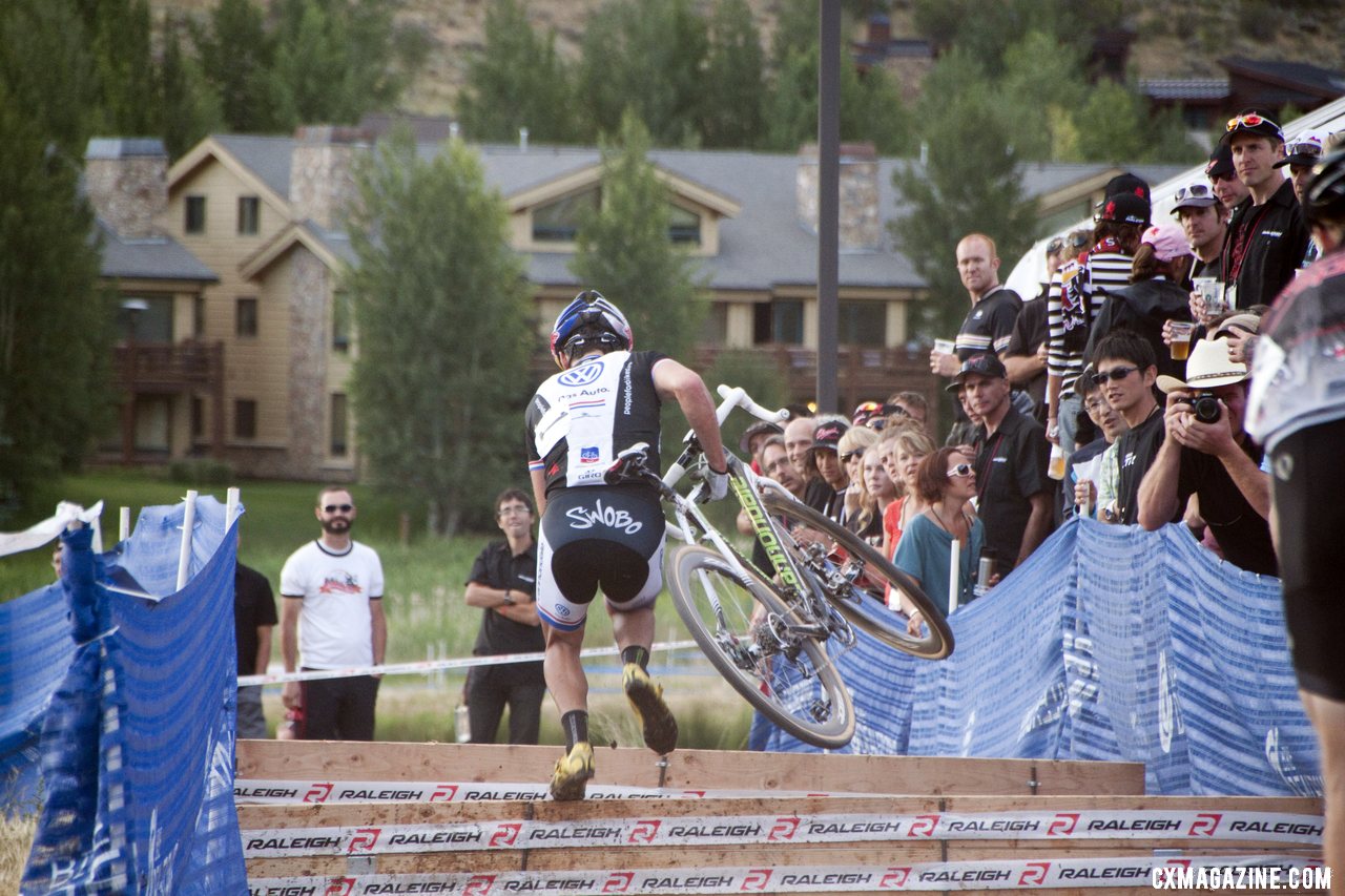 Over hill, over dale, over barriers. 2012 Raleigh Midsummer Night Cyclocross Race. @Cyclocross Magazine